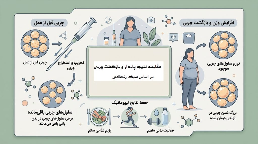 بازگشت چربی بعد از لیپوماتیک